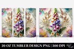 Foxglove on Marble Background | 20 Oz Tumbler Product Image 1