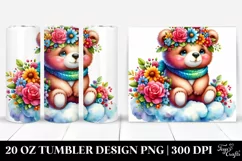 Bear with Flower Crown 20 Oz Tumbler Product Image 1