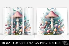 Detailed Magical Mushroom | 20 oz Tumbler Product Image 1