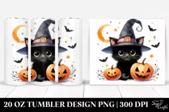 Funny Black Cat Clipart 20 Oz Tumbler Product Image 1