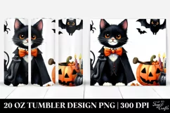 Funny Black Cat Clipart 20 Oz Tumbler Product Image 1