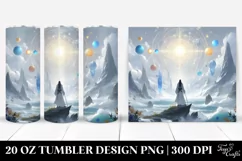Very Simple White Digital Painting Tumbler Product Image 1