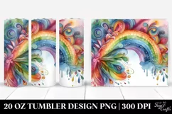Vibrant Watercolor Rainbow | 20 Oz Tumbler Product Image 1