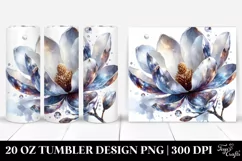 20 Oz Tumbler Sublimation | Shiny Magnolia Design Product Image 1