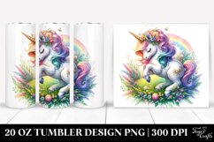 Colorful Baby Unicorn Meadow. 20 Oz Tumbler Design Product Image 1
