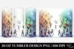 Very Simple White Digital Painting Tumbler Product Image 1