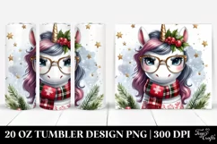 Angry Unicorn with Christmas Decorations 20 Oz Tumbler Product Image 1