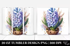 Glossy Hyacinth with Gold Insertions | 20 Oz Tumbler Product Image 1