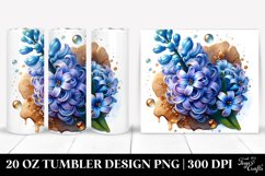 Glossy Hyacinth with Gold Insertions | 20 Oz Tumbler Product Image 1