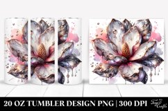 20 Oz Tumbler Sublimation | Shiny Magnolia Design Product Image 1