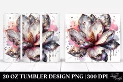 20 Oz Tumbler Sublimation | Shiny Magnolia Design Product Image 1