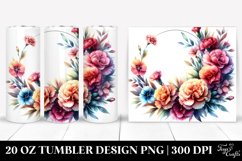 Abstract Floral Frame Carnation | 20 oz Tumbler Product Image 1