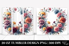 Abstract Floral Frame Carnation | 20 oz Tumbler Product Image 1