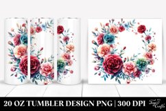 Abstract Floral Frame Carnation | 20 oz Tumbler Product Image 1