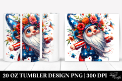 Dancing Gnome with Floral Wreath 20 Oz Tumbler Product Image 1