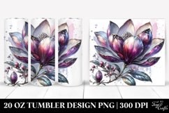 20 Oz Tumbler Sublimation | Shiny Magnolia Design Product Image 1