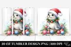 Cute Christmas Seal Clipart Product Image 1
