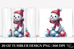 Cute Christmas Seal Clipart Product Image 1