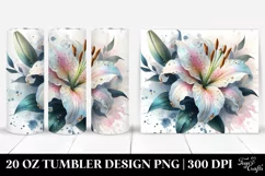 Watercolor Lily | 20 Oz Tumbler Product Image 1