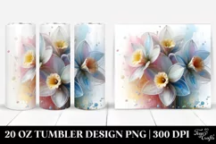 Plastic Narcissus Flower | 20 oz Tumbler Product Image 1