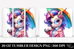Vibrant Baby Unicorn Umbrella Tumbler Product Image 1