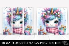 Cute Excited Watercolor Unicorn 20 Oz Tumbler Product Image 1