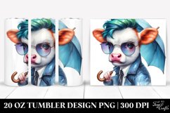 Cute Baby Cow Umbrella Tumbler Product Image 1