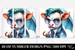 Cute Baby Cow Umbrella Tumbler Product Image 1