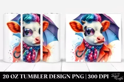 Vibrant Baby Cow Model Tumbler Product Image 1