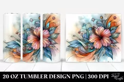 Pastel Hibiscus 20 Oz Tumbler Product Image 1