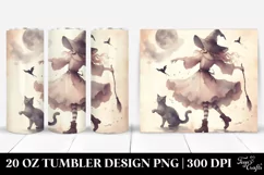 Vintage Watercolor Witch Tumbler Product Image 1