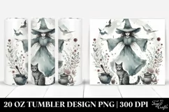 Vintage Watercolor Witch Tumbler Product Image 1