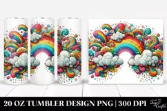 Colorful Whimsical Rainbow Clouds | 20 Oz Tumbler Product Image 1