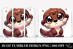Ridiculously Cute Otter with Playful Expression 20 Oz Product Image 1