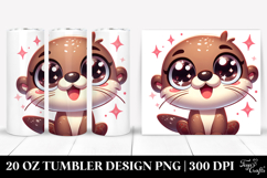 Ridiculously Cute Otter with Playful Expression 20 Oz Product Image 1