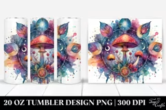 Magical Celestial Mushroom Clipart 20 Oz Tumbler Product Image 1