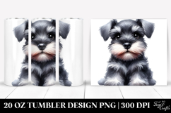 Cute Miniature Schnauzer Watercolor 20 Oz Tumbler Product Image 1