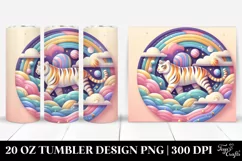Pastel Tiger Clipart, Transparent 20 Oz Tumbler Product Image 1