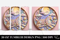 Pastel Tiger Clipart, Transparent 20 Oz Tumbler Product Image 1