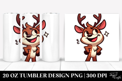 Joyful Deer with Silly Smirk 20 Oz Tumbler Product Image 1