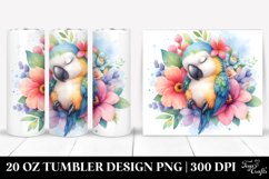 Colorful Baby Macaw Sleeping | 20 Oz Tumbler Product Image 1
