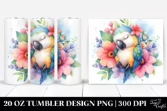 Colorful Baby Macaw Sleeping | 20 Oz Tumbler Product Image 1