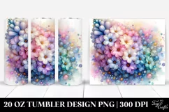 Abstract Hyacinth Diamonds Watercolor Splash Tumbler Product Image 1