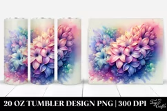 Abstract Hyacinth Diamonds Watercolor Splash Tumbler Product Image 1