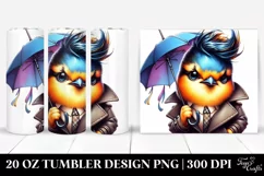 Cute Baby Bird Umbrella Tumbler Product Image 1