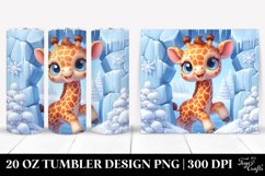 Cute Baby Giraffe in Winter Clipart Product Image 1