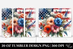 Washed Watercolor Flowers | 20 oz Tumbler Product Image 1