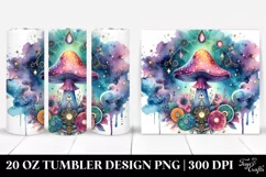 Magical Celestial Mushroom Clipart 20 Oz Tumbler Product Image 1