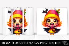 Funny Ghoul Girl with Candy Corn Dress 20 Oz Tumbler Product Image 1