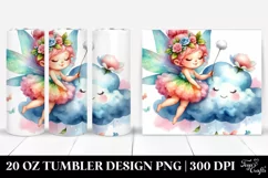 Cute Fairy Bouncing on Cloud | 20 Oz Tumbler Product Image 1